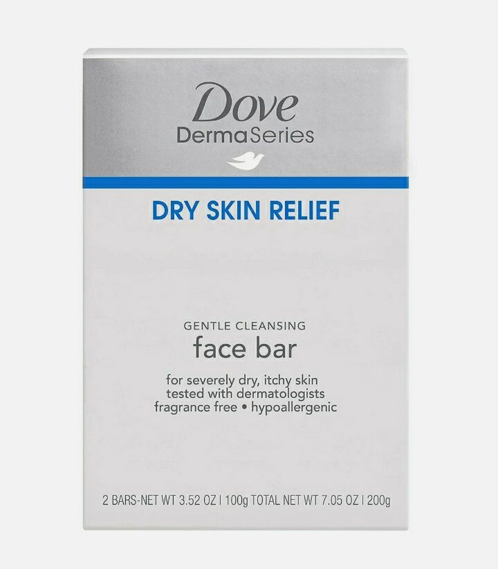 NEW! DOVE (2-BARS) 3.52 Oz. ●DERMASERIES● Dry Skin Gentle Cleansing Face Bars🫧.