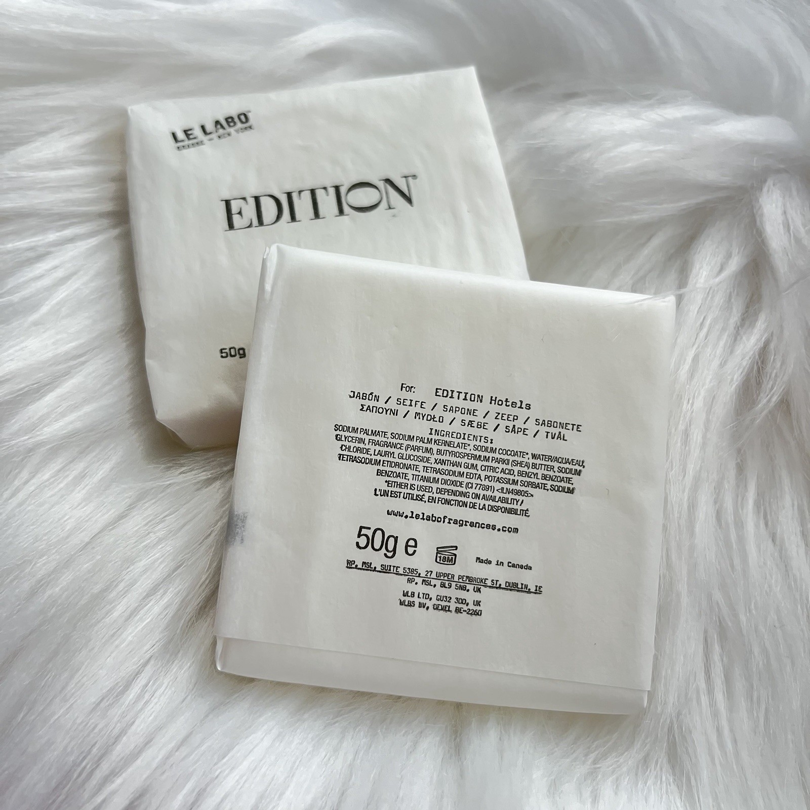 New SET OF 2 – Le Labo Edition Hotels Bar Soap 2oz 60g Bergamot Black Tea