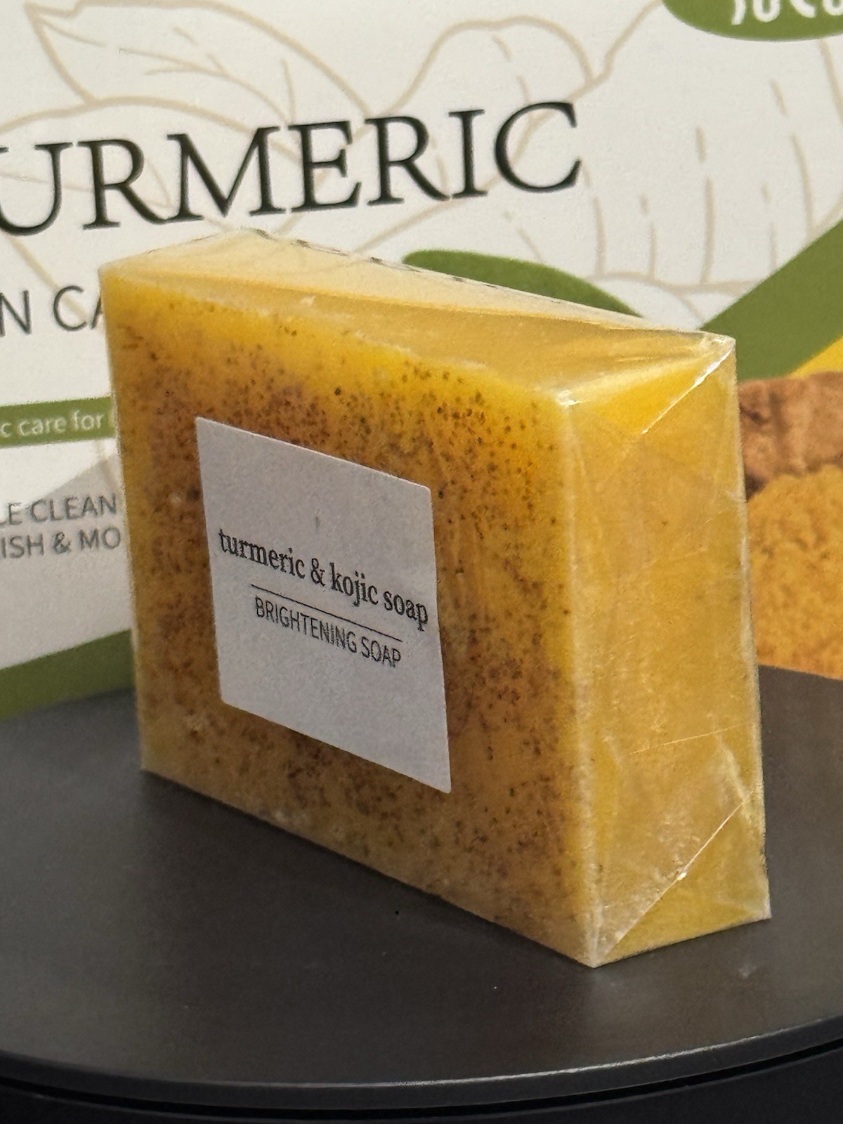 Socus Turmeric & Kojic Brightening Soap Bar 3.52oz Lemon Scent Moisturizing
