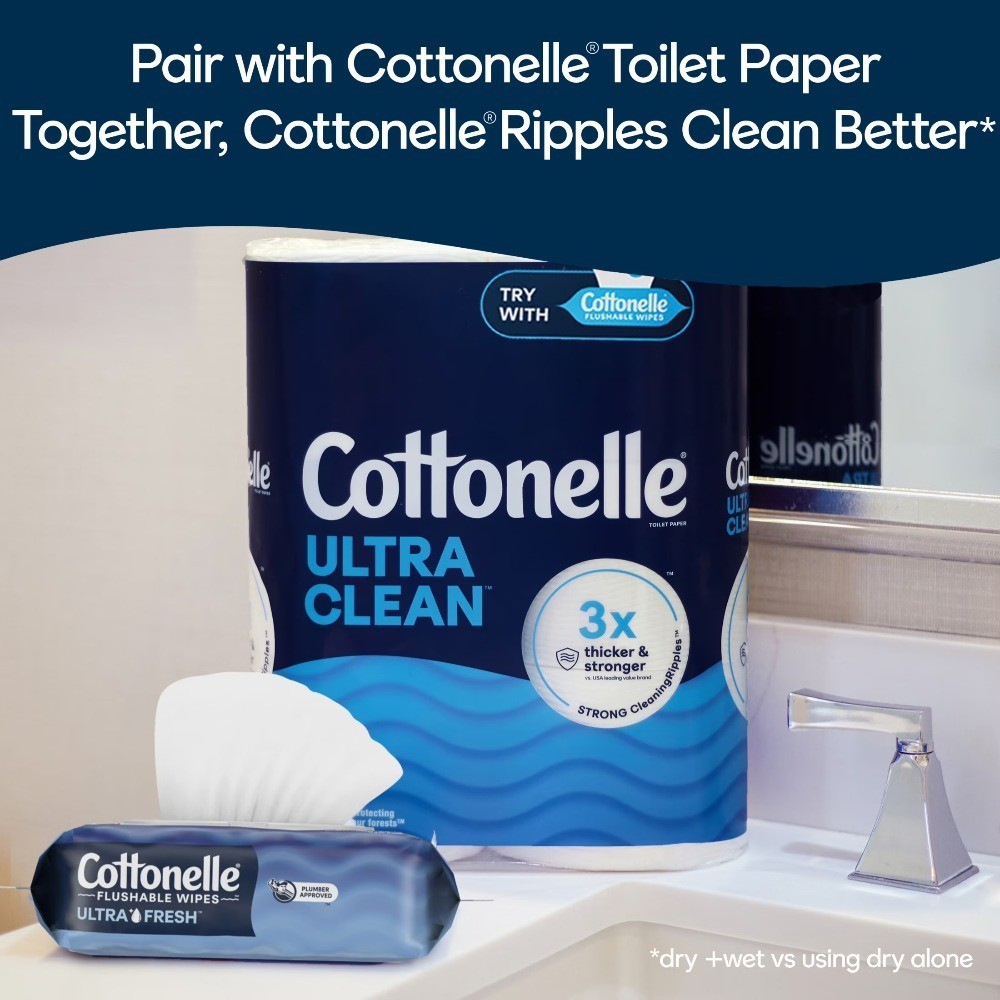 Ultra Fresh Moist Flushable Wet Wipes 4 Pack Refill Travel Bathroom Tissue