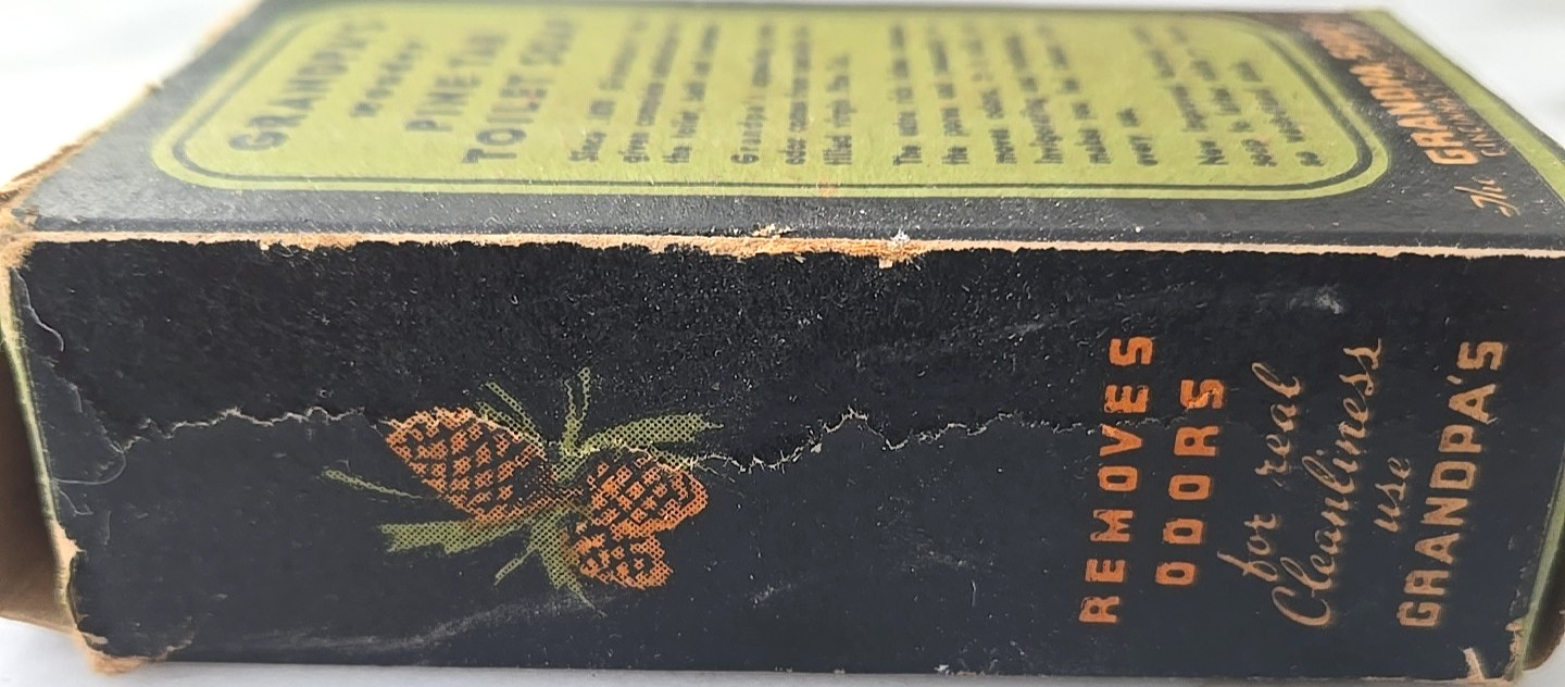 Vintage Grandpa’s Wonder Pine Tar Toilet Soap W/Instructions NOS