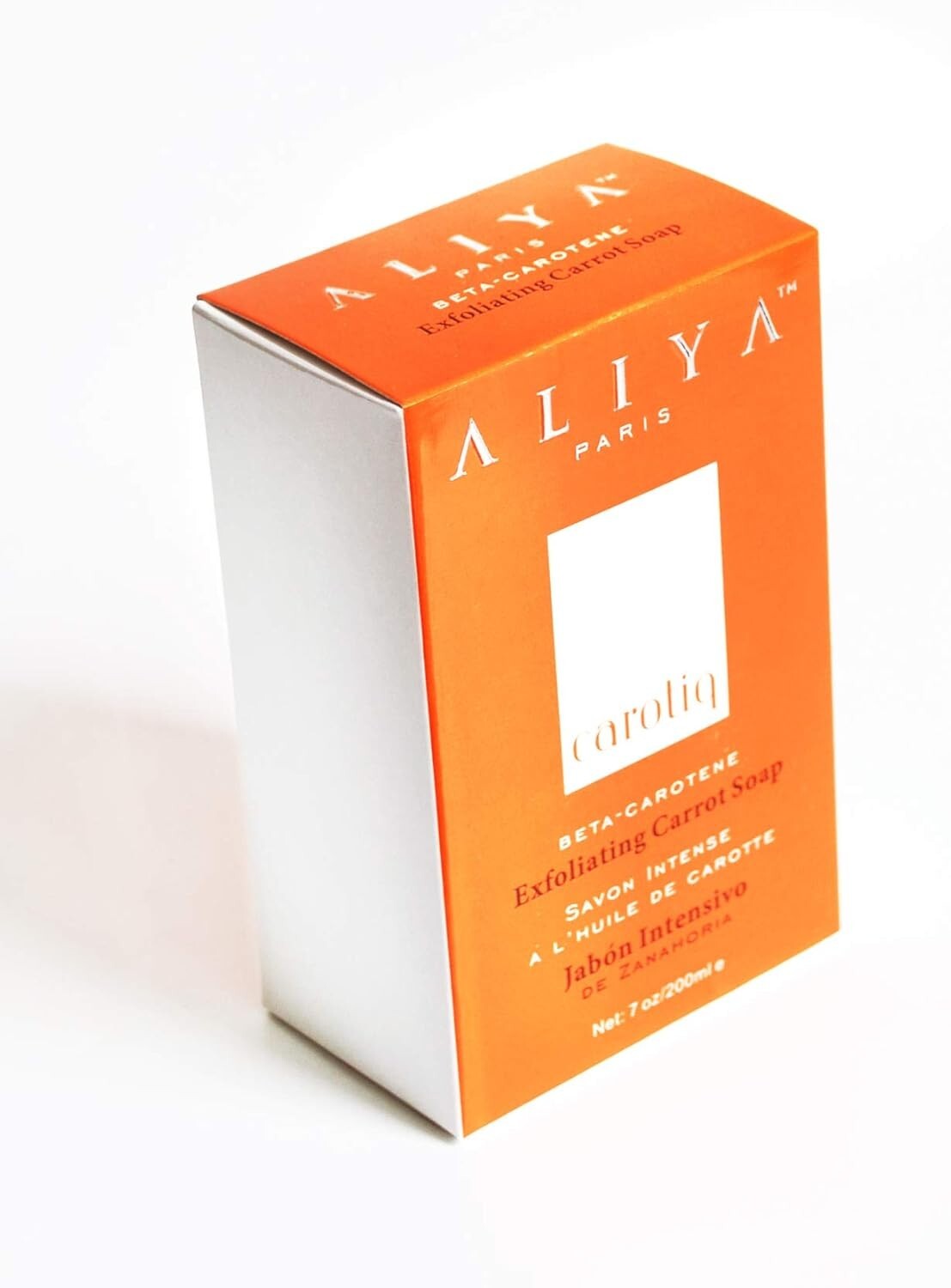 2 Pack of Aliya Paris Carotiq Exfoliating Carrot Soap, 7 oz Bars New