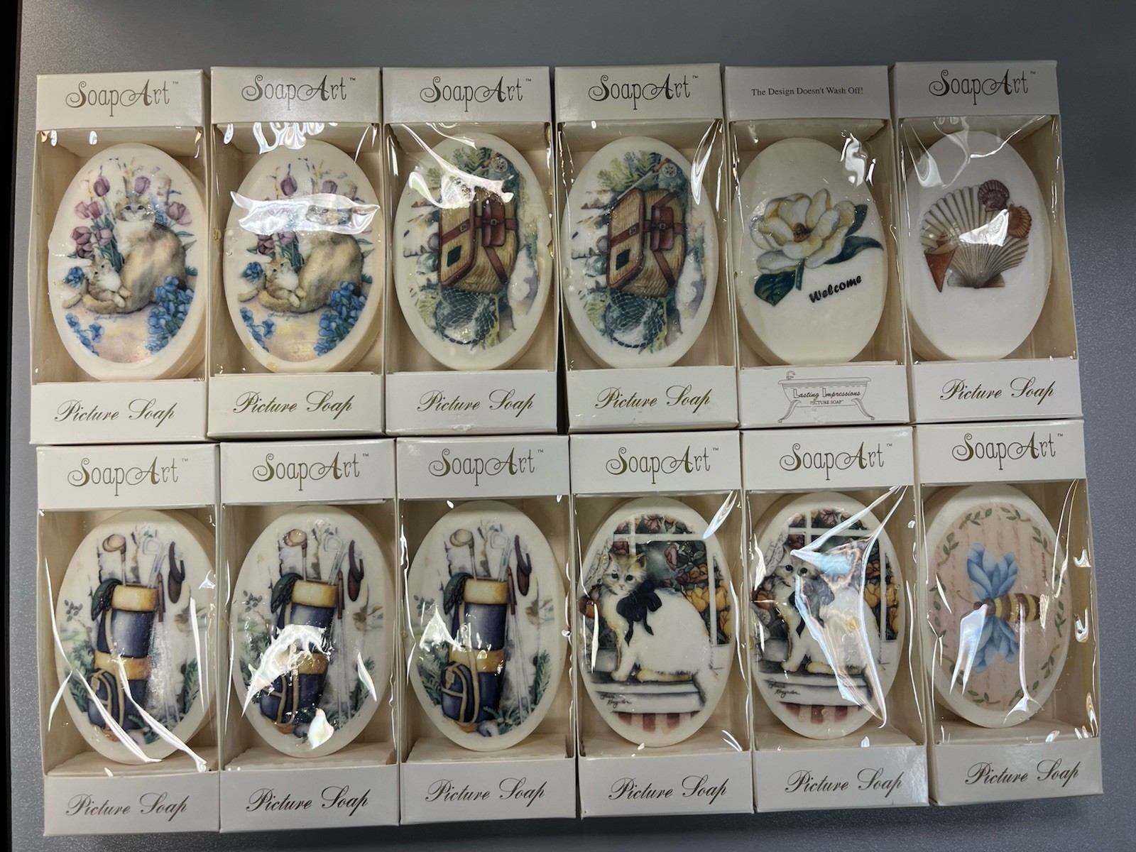 Set Of 12 Soap Art Picture Soaps