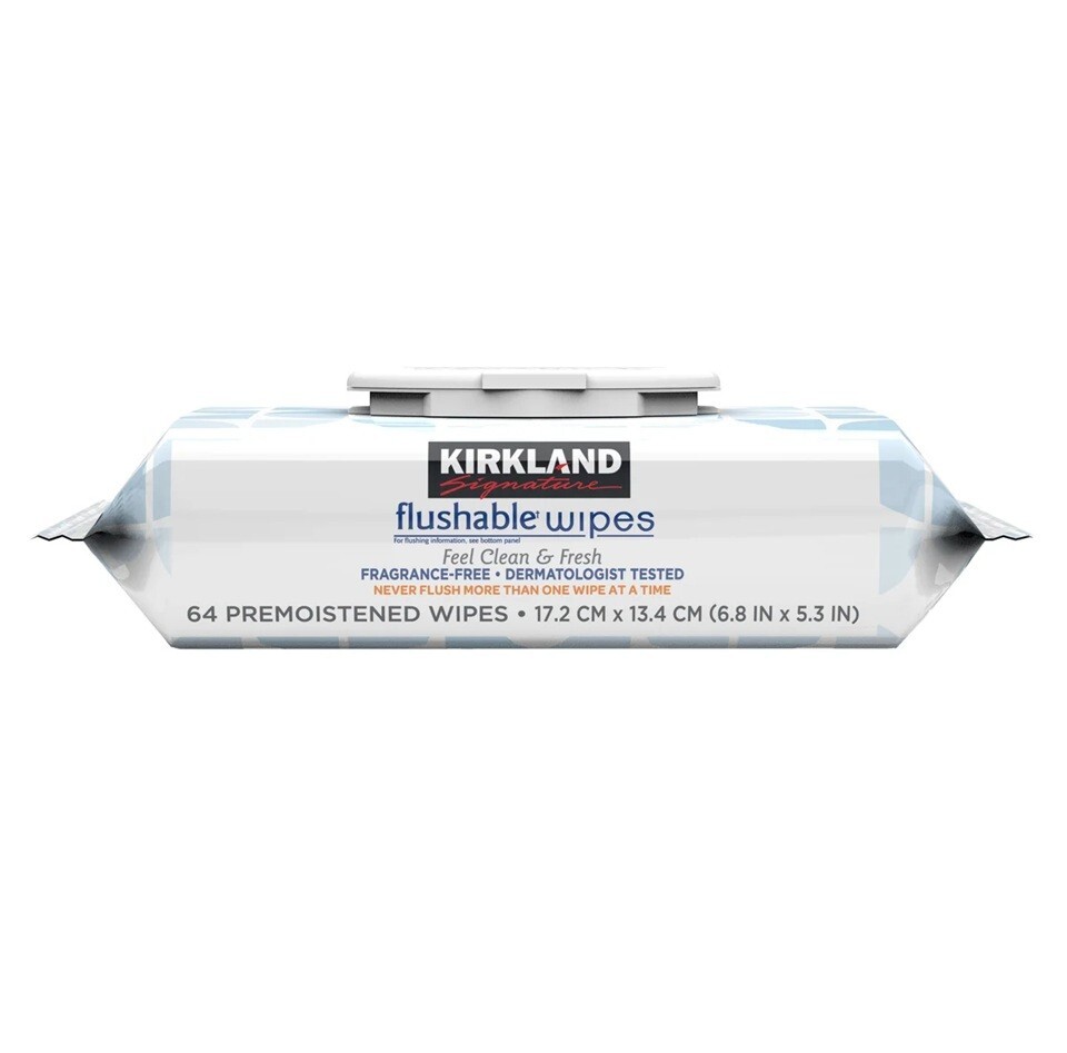 Kirkland Signature Moist Flushable Wipes, 632 Wipes