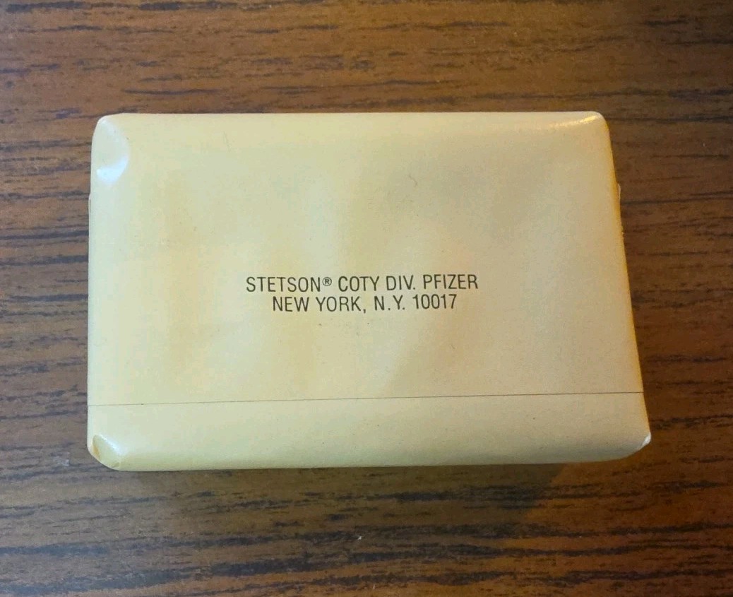 Vintage STETSON By COTY Travel Size 1.0 Oz Soap In Plastic Travel Case Unopened