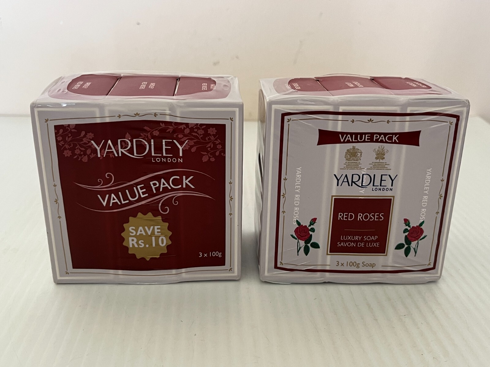 NEW YARDLEY RED ROSES SET OF 6 BARS TRIPLE MILLED LUXURY SOAP 600g