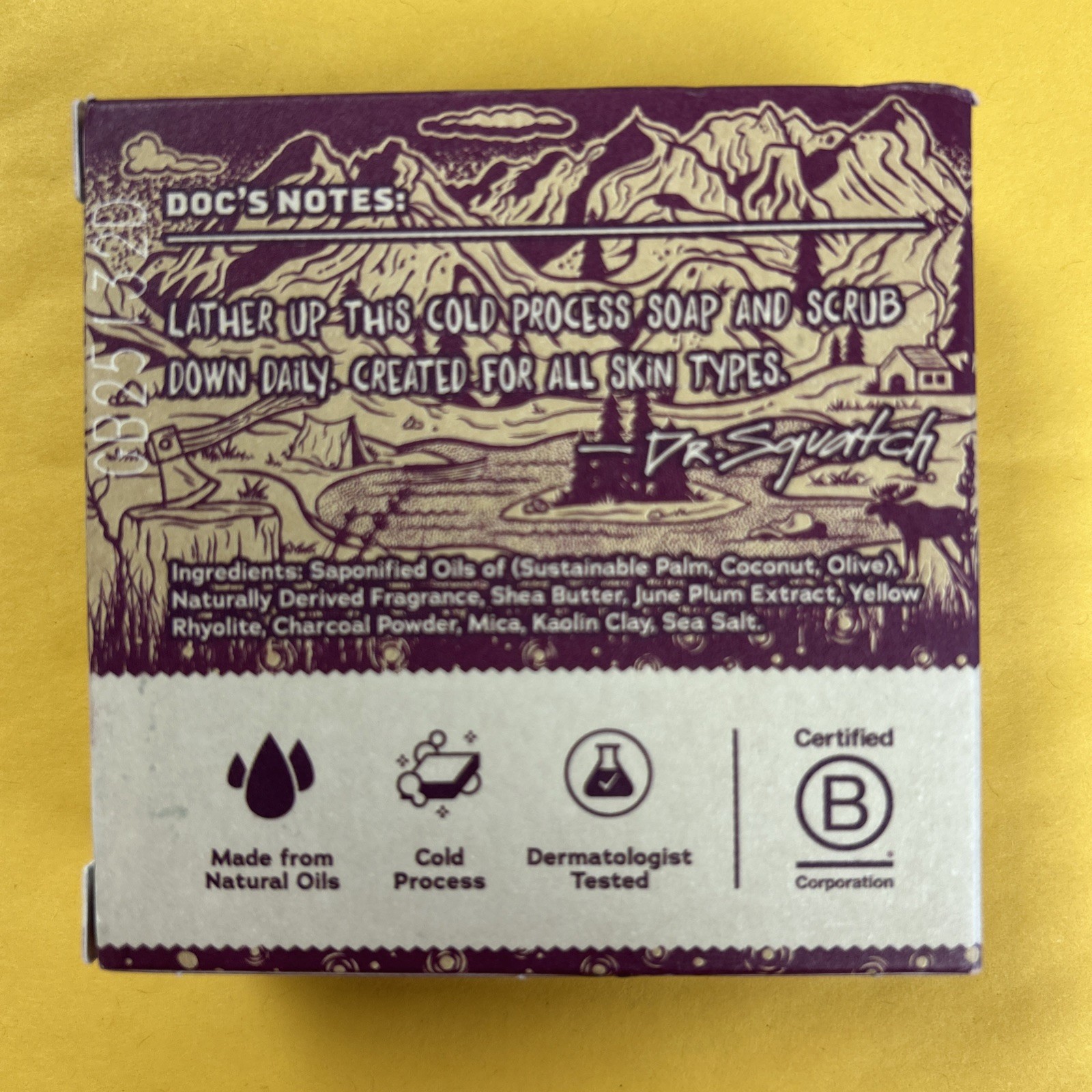 Dr. Squatch NIGHTFALL NECTAR Natural Soap 5 oz Limited Edition Medium Grit Lemon