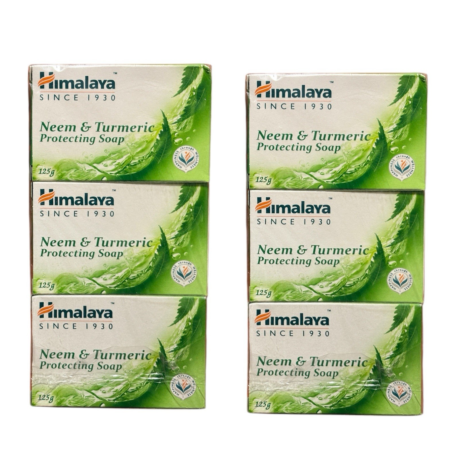 Himalaya Neem & Turmeric Protecting Soap 125g Bar Lot of 6 Natural Herbal Beauty