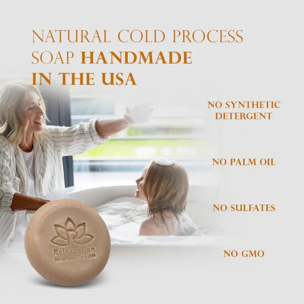 1 Natural Cold Process Soap Bar Goat Milk and Honey – Round