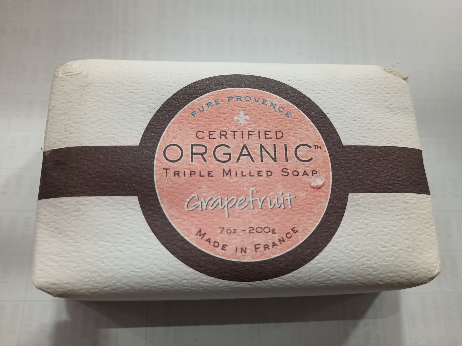 Tonsavon Pure Provence certified Organic Triple Milled Soap Grapefruit 7 Oz 200g