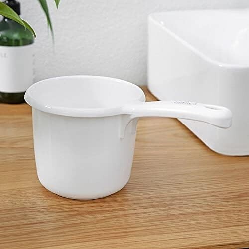 2 Pack Japanese White Plastic Water Ladle Bath Ladle Dipper Made in Japan 3042×2
