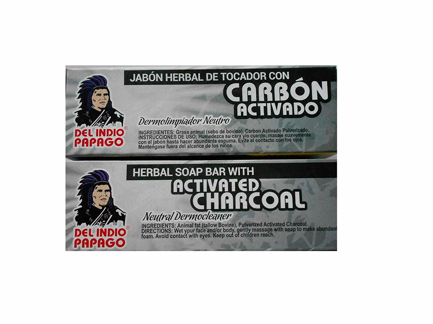 Soap/Jabon Del Indio Papago ACTIVATED CHARCOAL Herbal Soap Jabon Carbon Activado