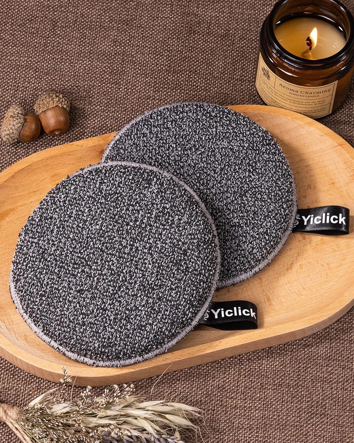 Yiclick Exfoliating Body Scrubber Exfoliator 2 Pack – Black