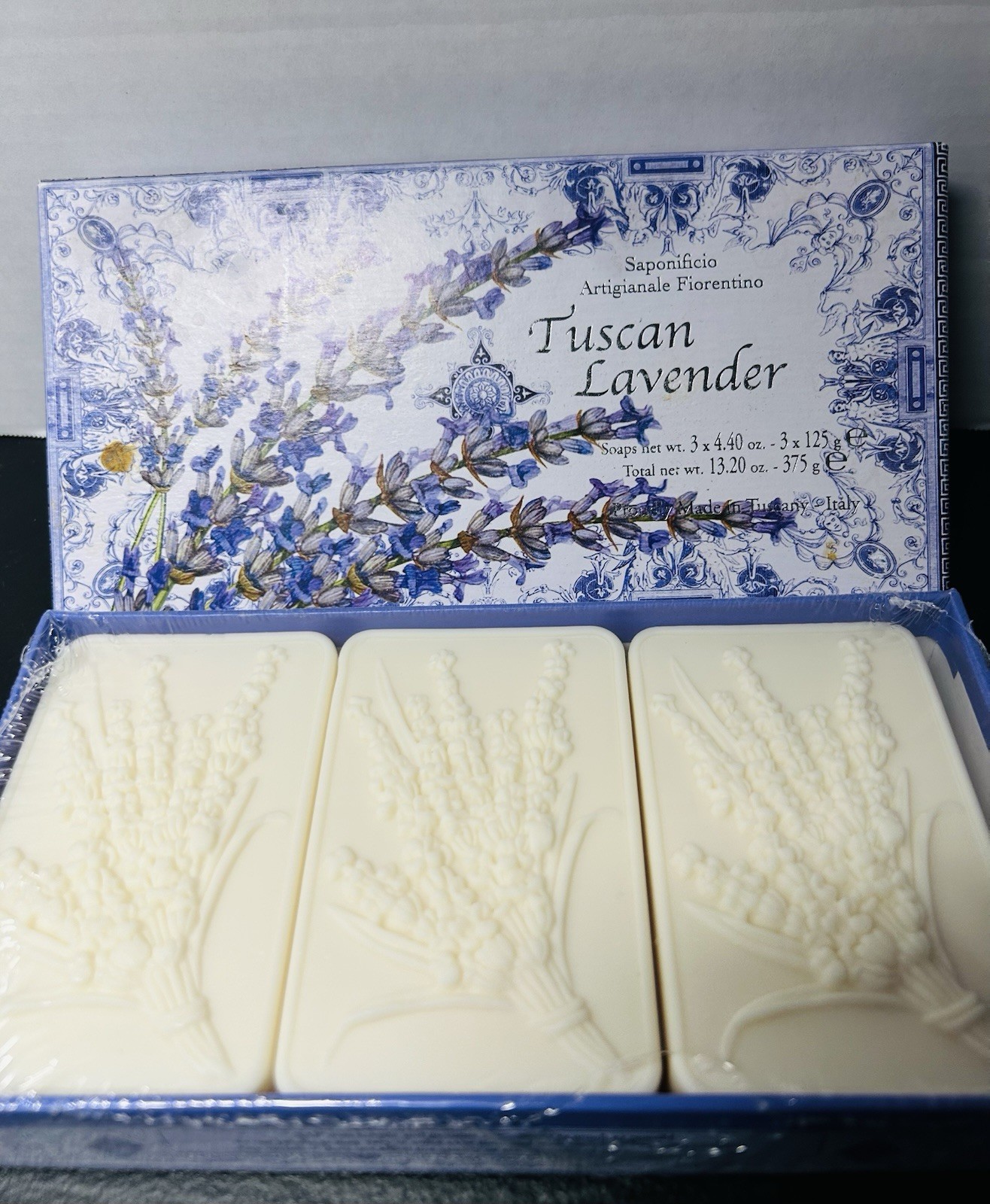 Saponificio Artigianale Fiorentino Tuscan Lavender 3 x 4.40oz Soap Bars