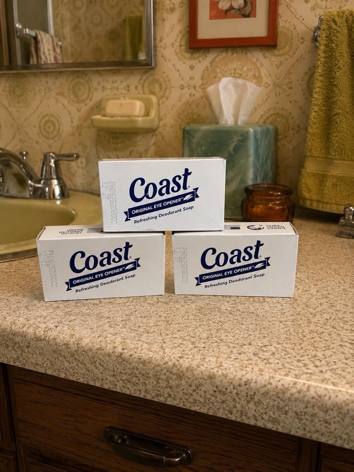 Coast Original Eye Opener Refreshing Deodorant Soap Lot of 3 Bars 3.2oz Each USA