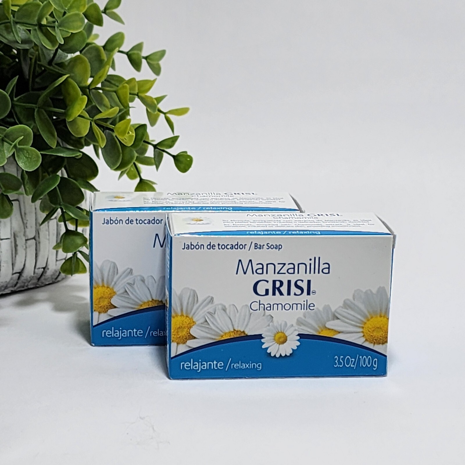 Grisi Chamomile Relaxing Soap Bar Jabon Relajante Manzanilla 3.5 oz ~ 2-Pack