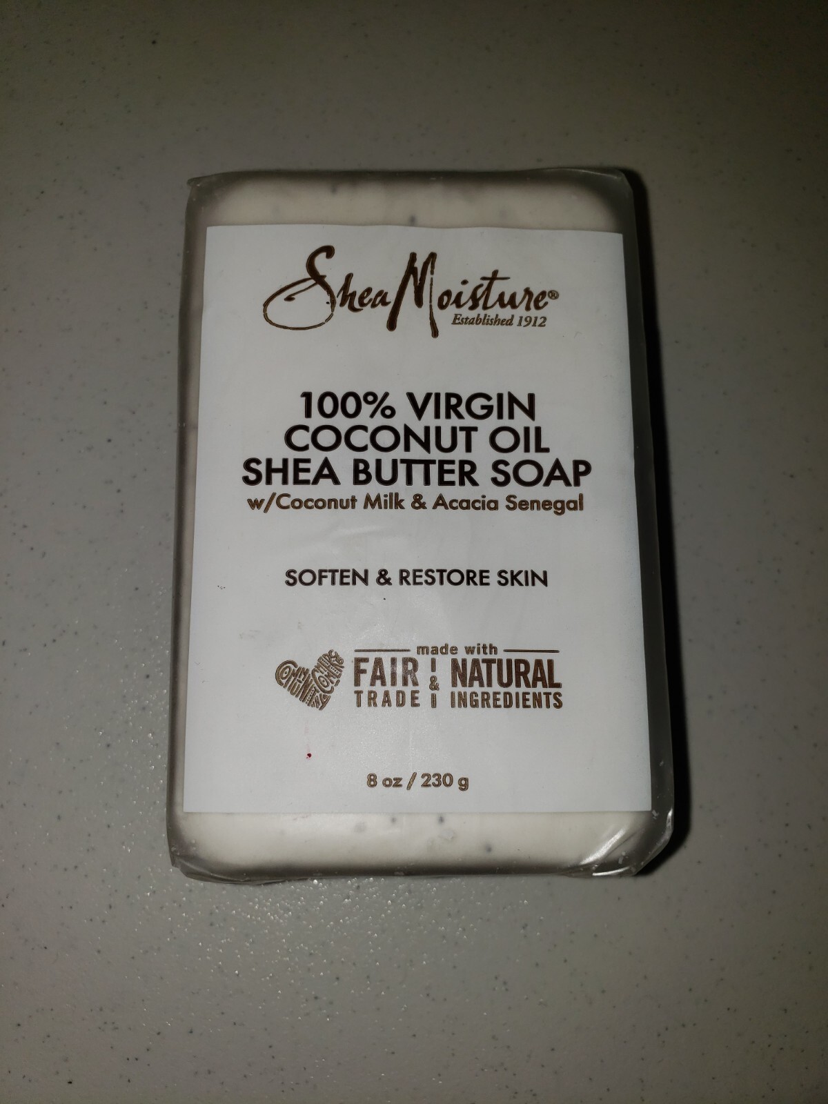 Shea Moisture 100% Virgin Coconut Oil Butter Bar Soap Men Women 8oz 230g Lot New