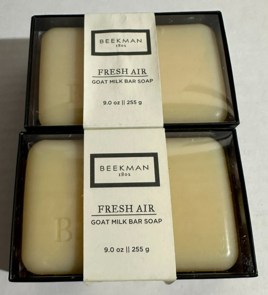 Set of 2 Beekman 1802 Fresh Air Goat Milk Bar Soap 9oz/255g