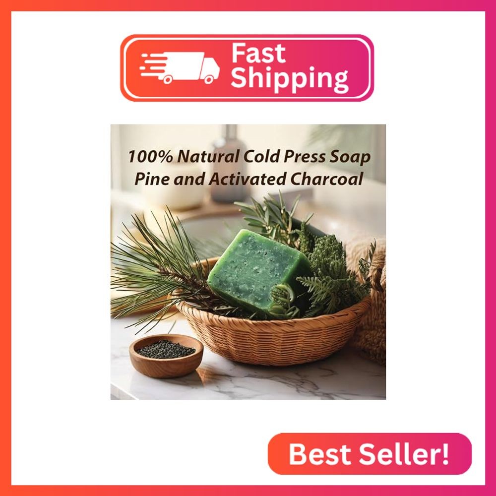 Natural Splash Body Care Natural Handmade Cold Press Bar Soap – Pine and Activat