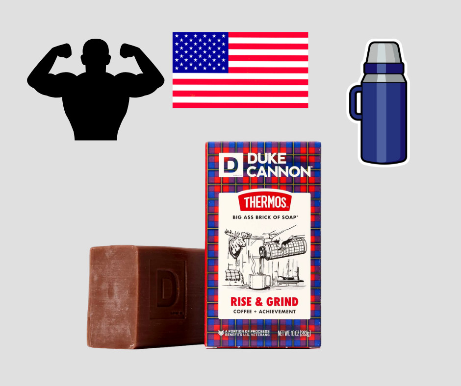 Duke Cannon Thermos™ Big Ass Brick Soap Rise+Grind Coffee Benefits Vets Lot 2