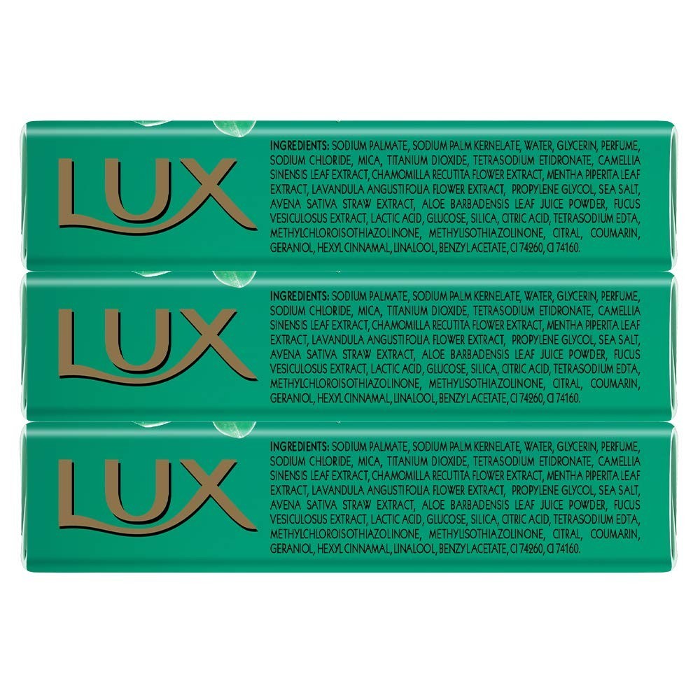 Lux Fresh Splash Cooling Mint & water lily Soap Bar, 3x150g