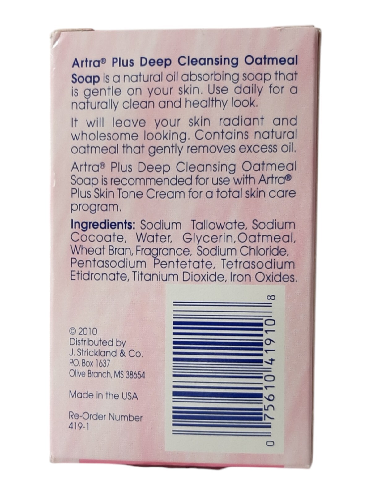 Lot of 3 Artra Plus Deep Cleansing Oatmeal Soap 3.6 oz each NEW