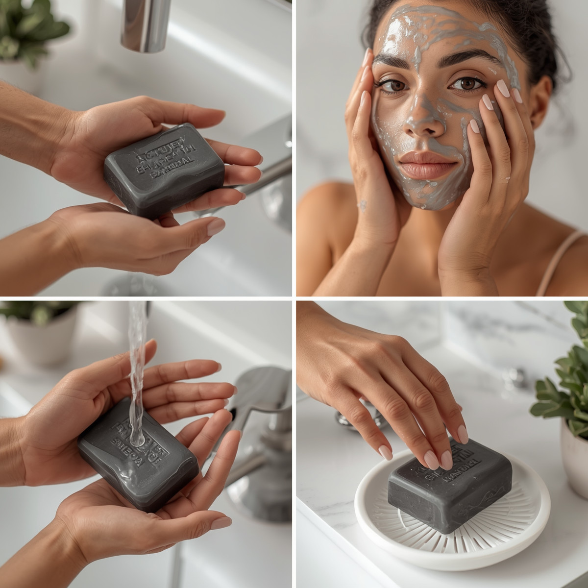 Activated Charcoal Bar Soap – Natural Detox Cleanser for Oily Skin Acne 2oz Bar