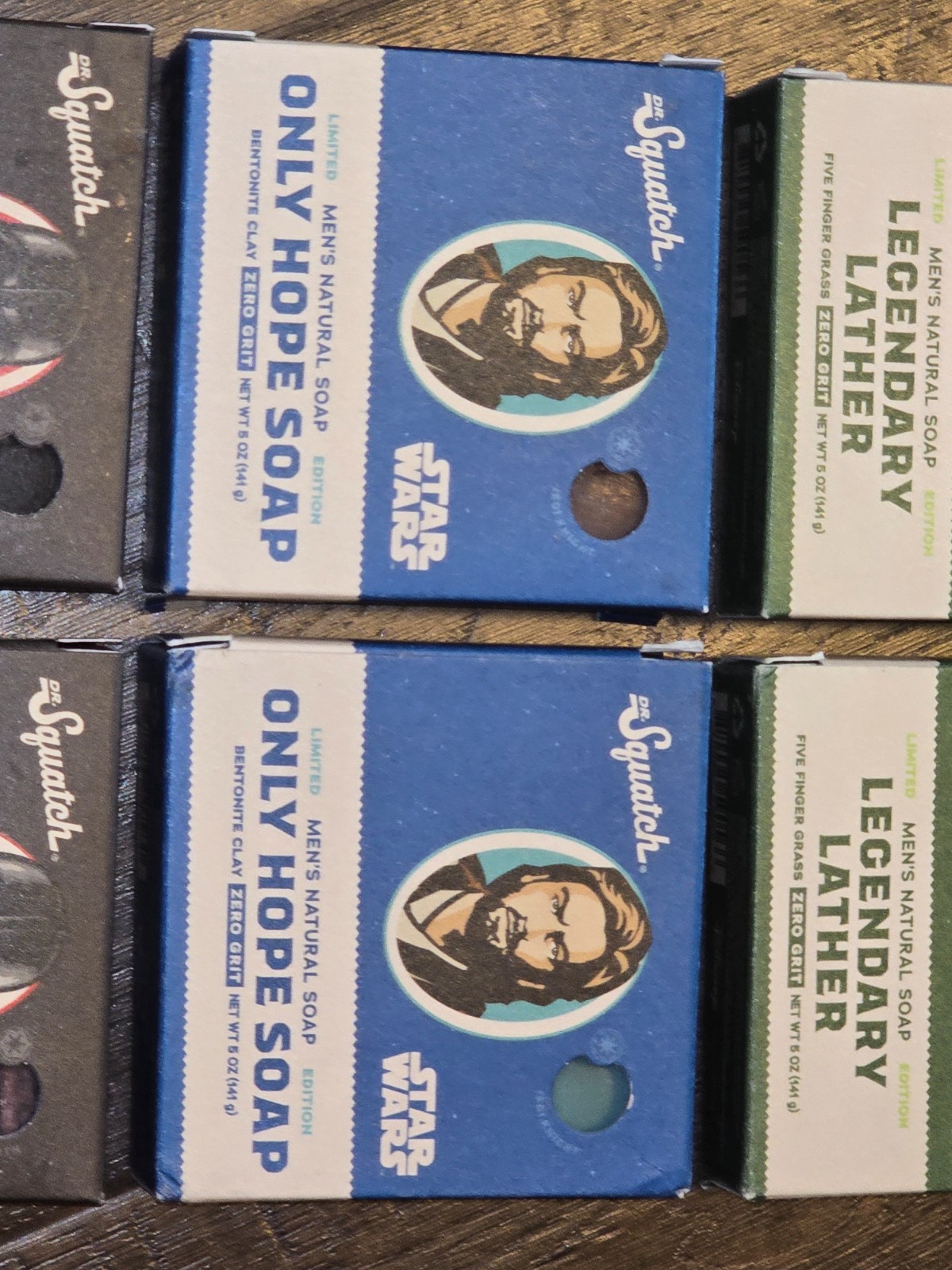 LOT of 6 Squatch STAR WARS soap Legendary Lather Only Hope Dark Side New Set