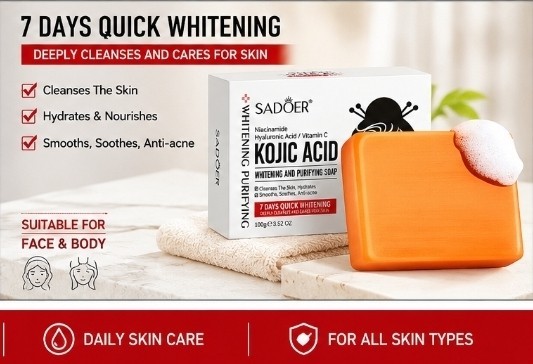 SADOER Kojic Acid Whitening & Purifying Soap Bar 100g