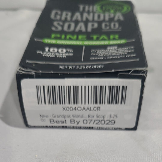 Grandpas Wonder Pine Lathers White Tar Bath Bar Soap – 3.25 Oz