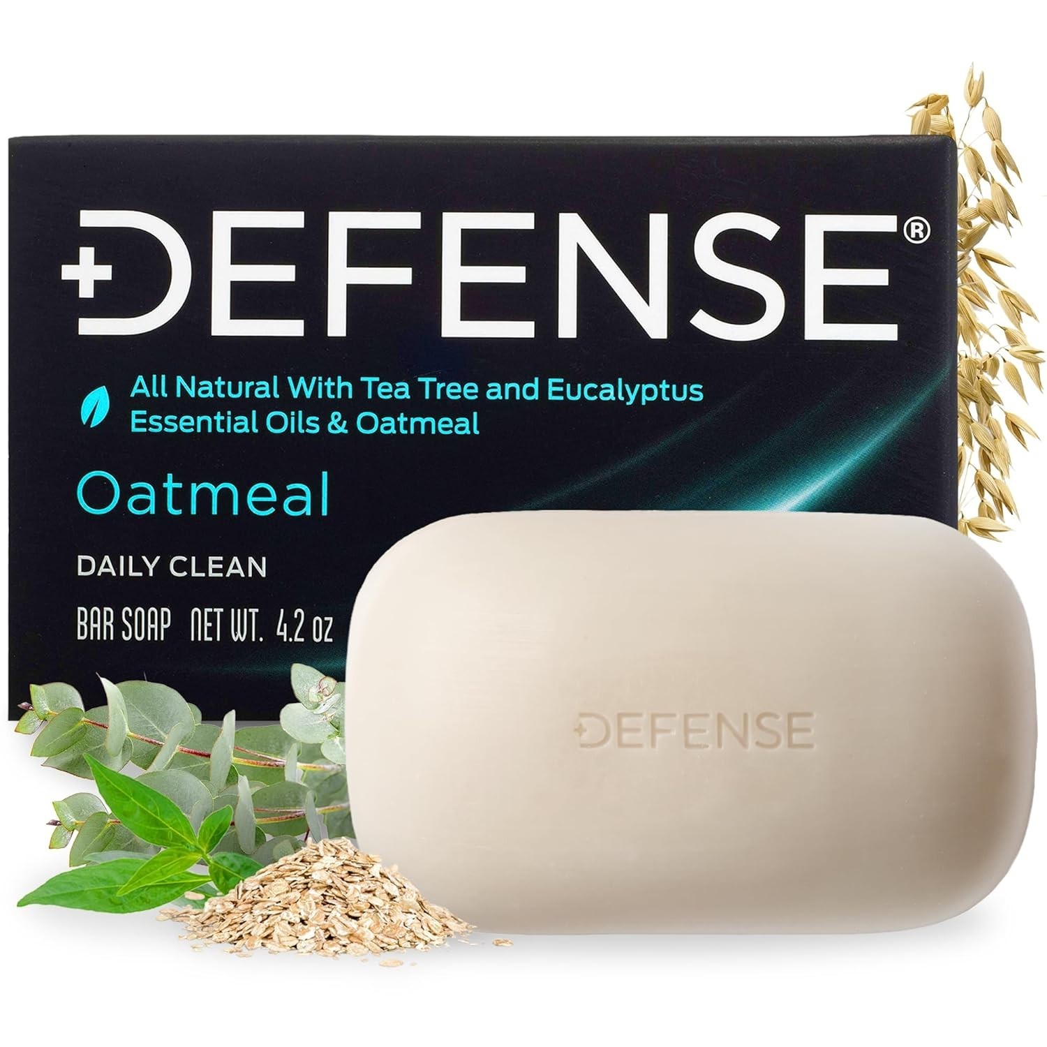 Compatible with Skin All Types Oatmeal Bar Soap Natural Tea Tree Eucalyptus f…