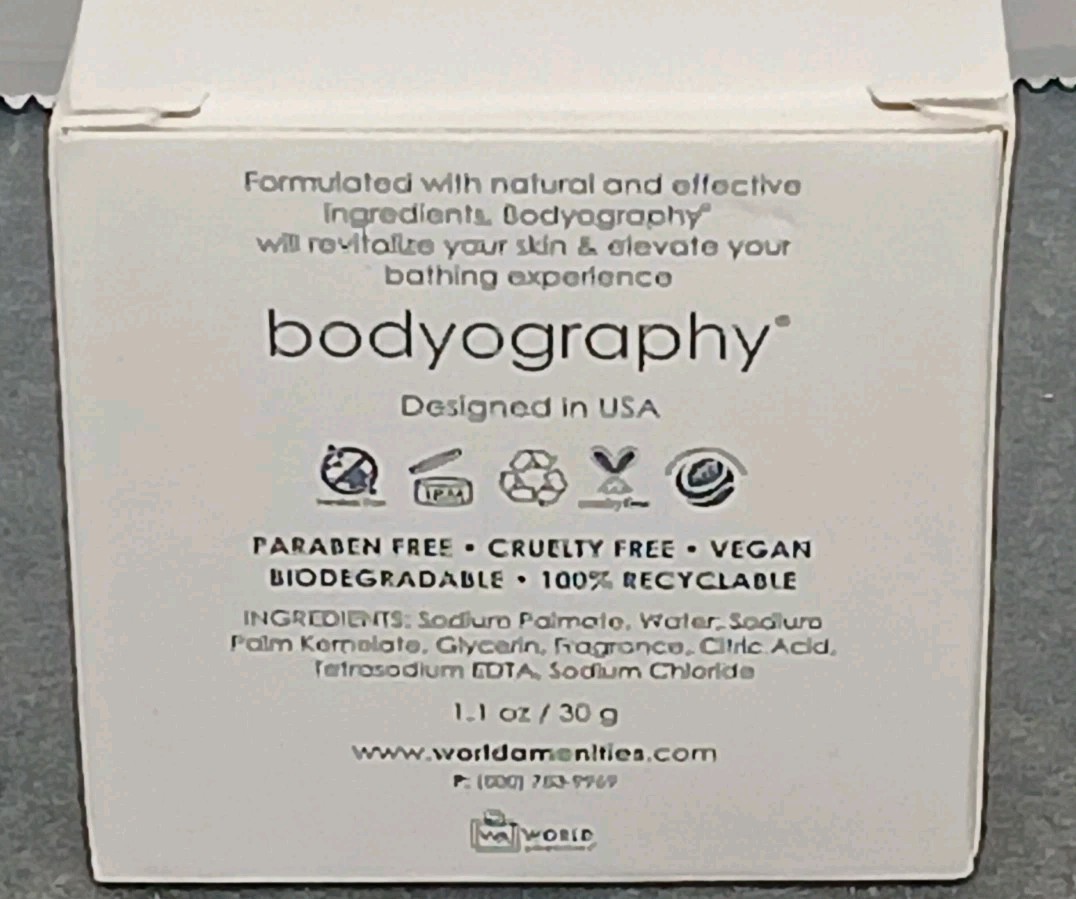 2 Bodyography Blanc Artisan Massage Bar Vanilla White Tea Soap 1.8oz & 1.1oz
