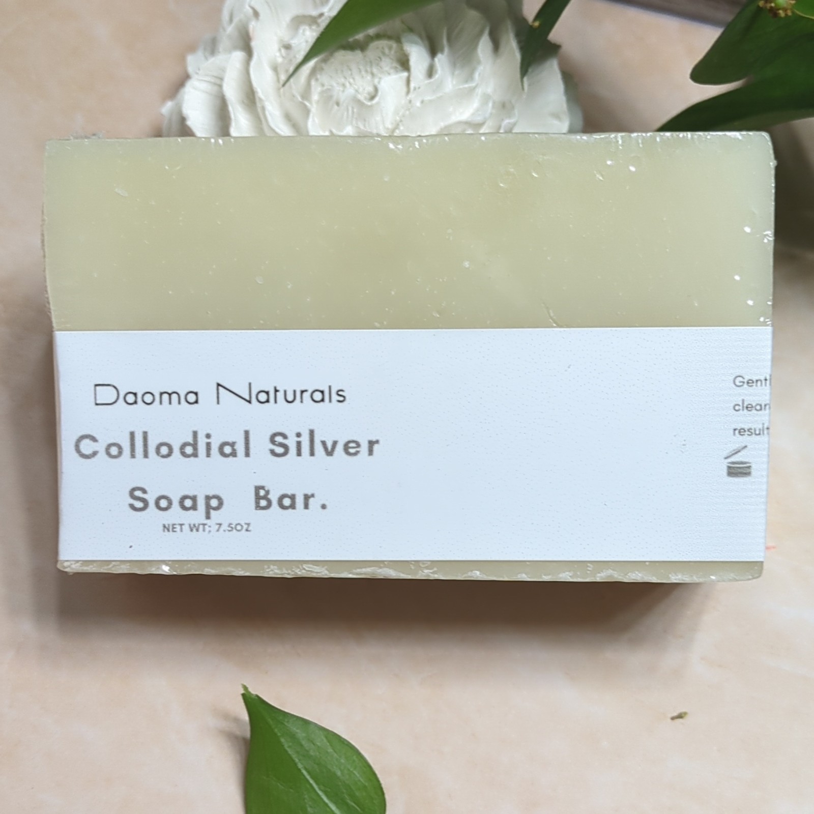 Daoma Naturals Colloidal Silver Soap Bar 7.5 oz Beige Body Unisex