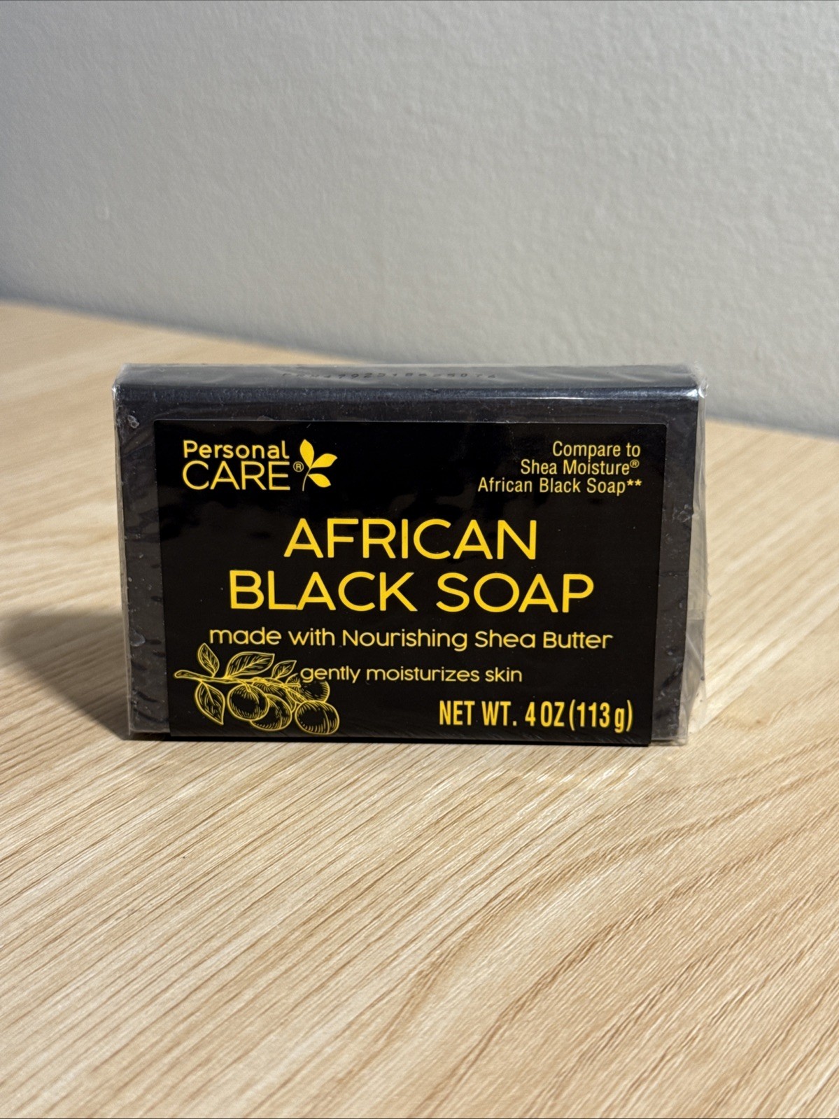 Personal Care African Black Soap with Shea Butter, 4oz