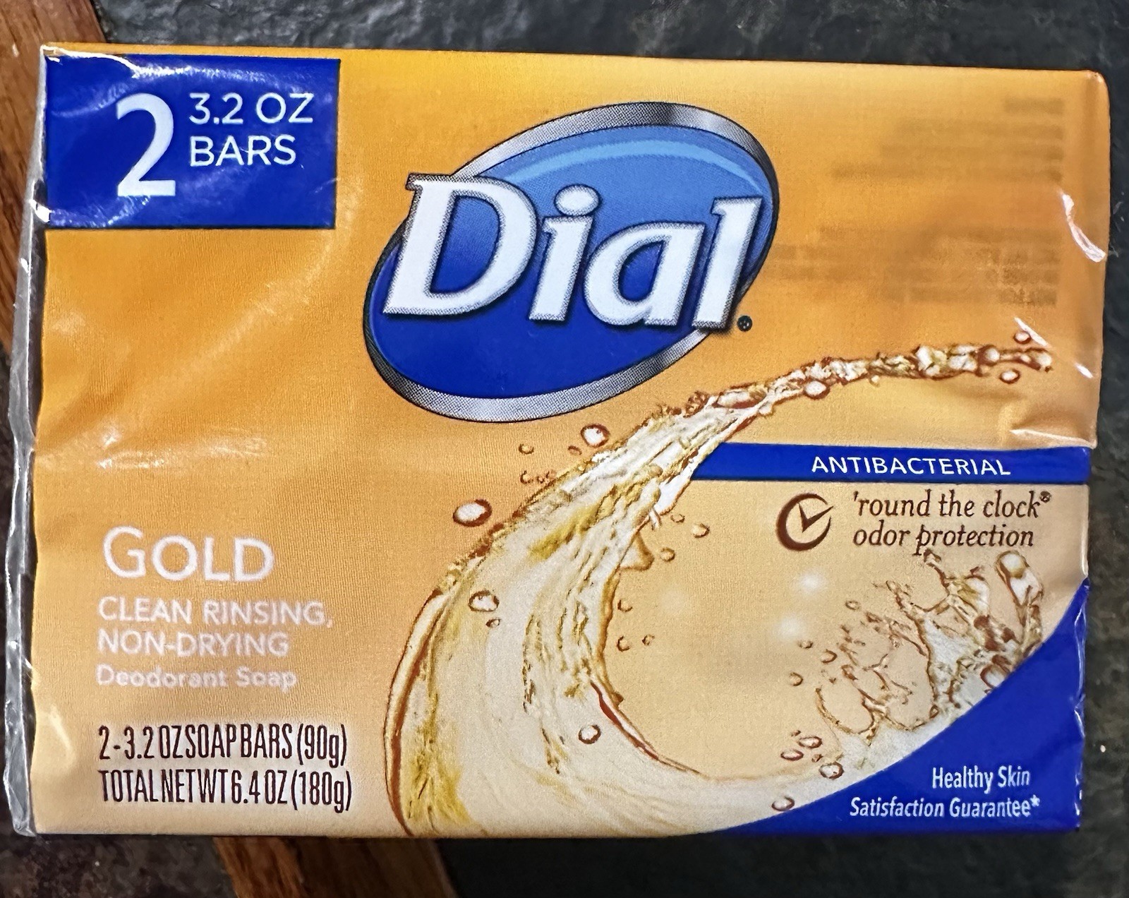 Dial Gold Antibacterial Deodorant Soap 2 Pack Total Net Wt 6.4 oz Lot Of 2