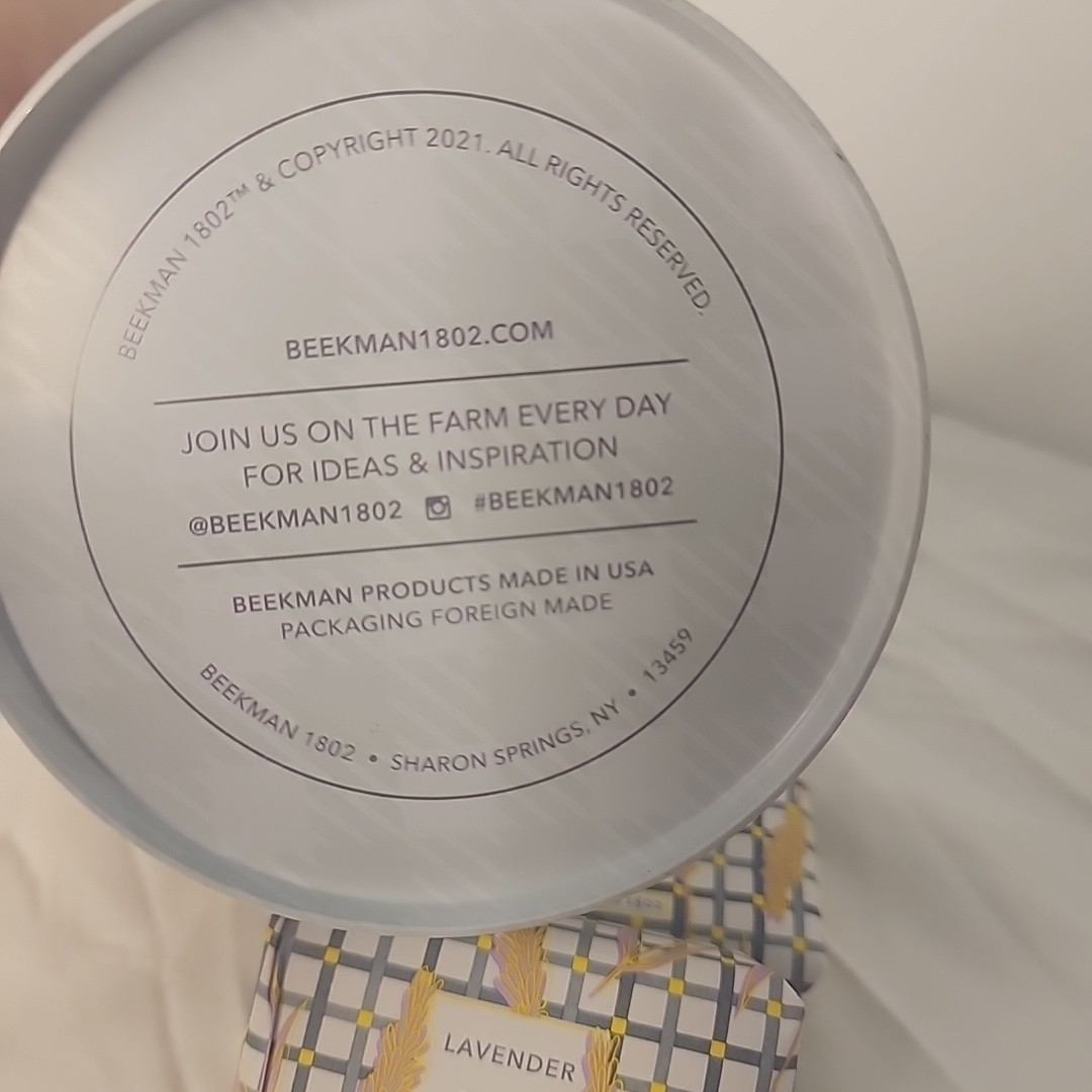 Beekman 1802 Lavender 3.5 oz Bar Soap Goat Milk Shea Butter With Tin. QTY:2