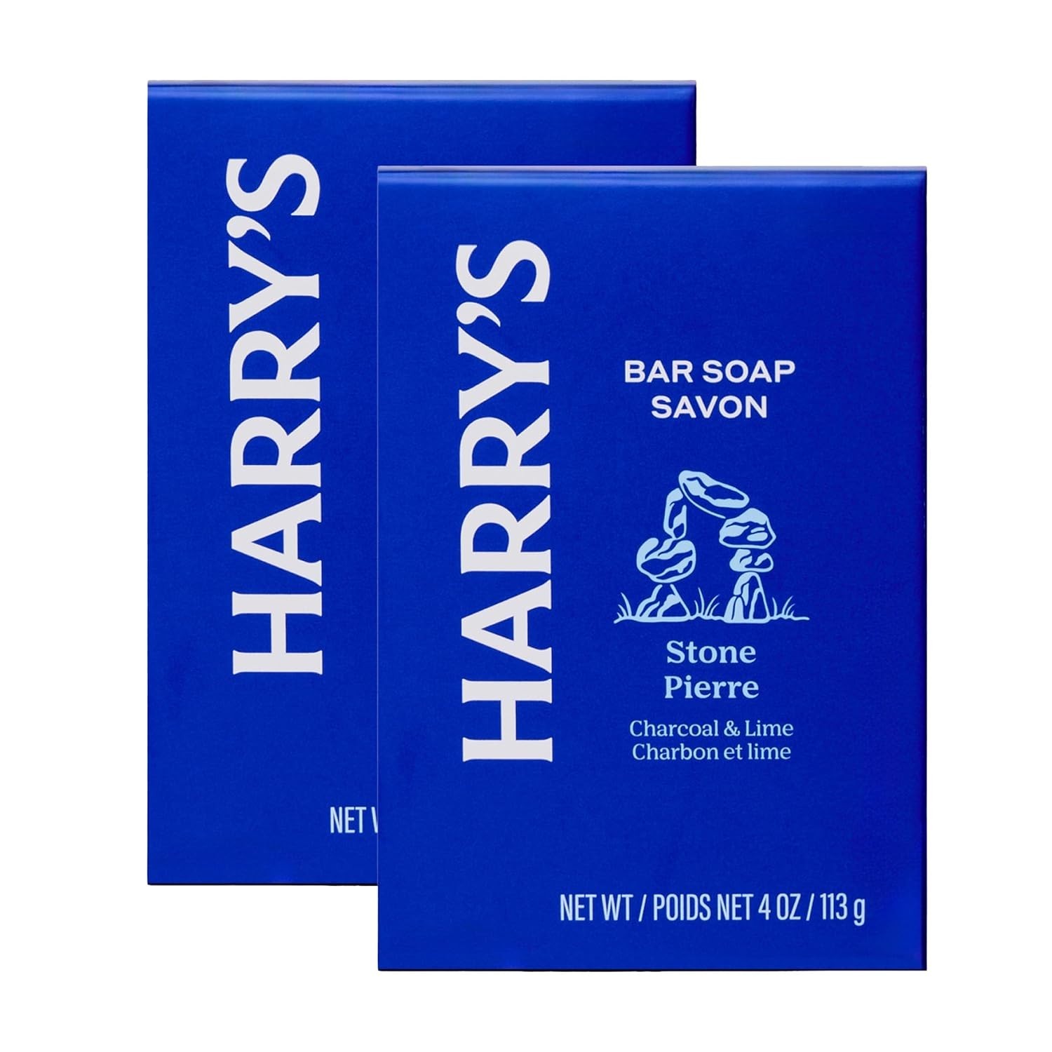 2 Pack Men’s Body Bar Soap – Stone Scent, Oil Control & Eco-Friendly Formula