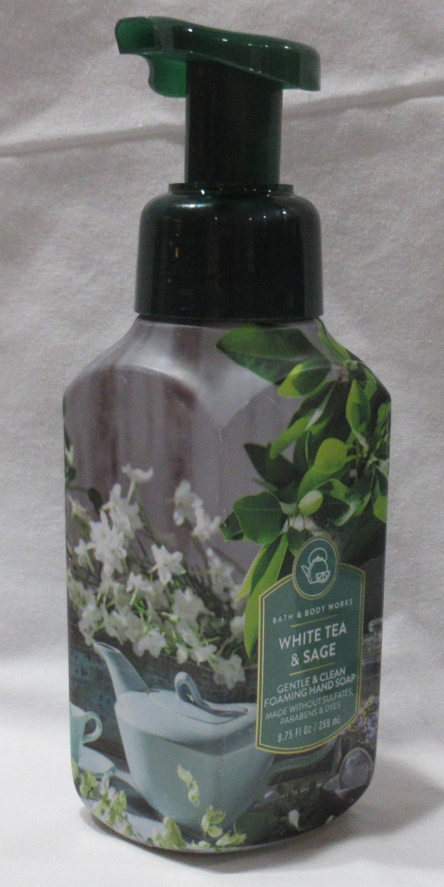 Bath & Body Works Gentle & Clean Foaming Hand Soap Set Lot of 2 WHITE TEA & SAGE