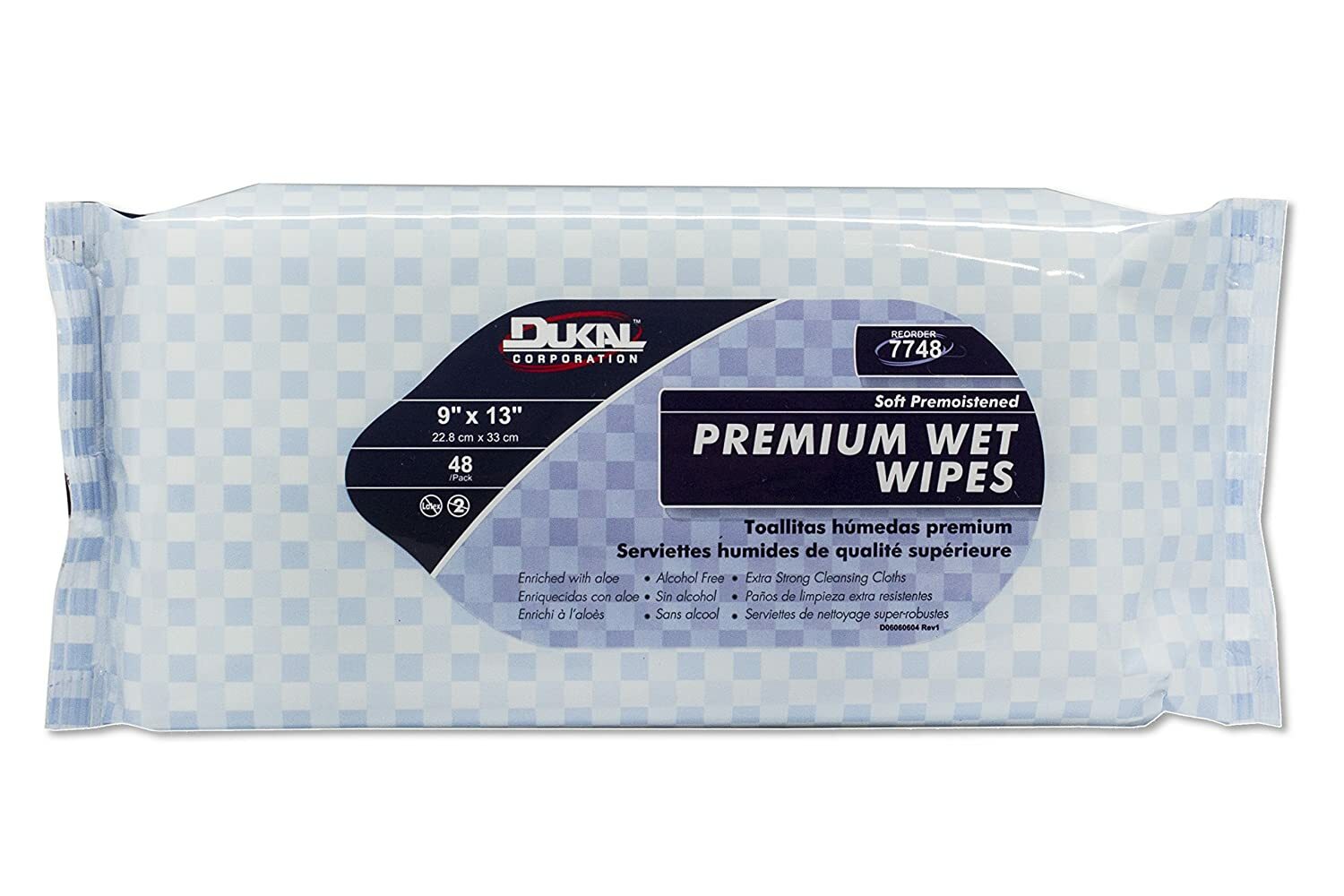 *2-Pack* Dukal Premium Wet Wipes Premoisten Refill 9″ x 13″ with 96 Pieces 7748