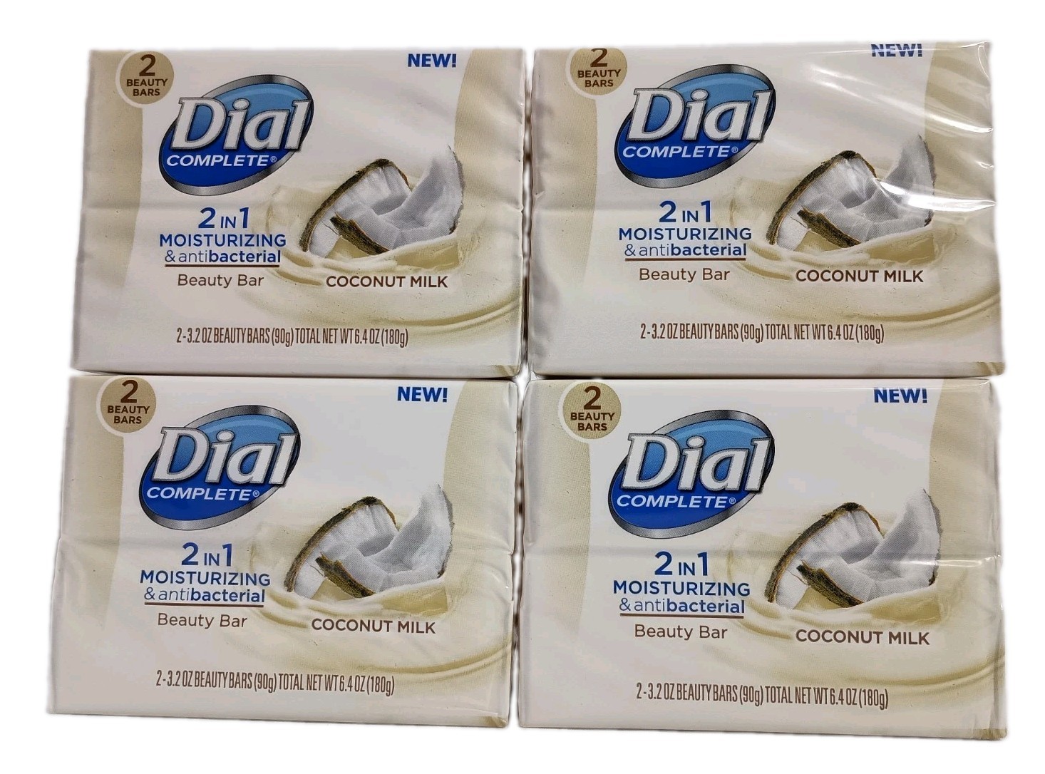 8 Bars Dial Complete Coconut Milk Soap 3.2oz Each