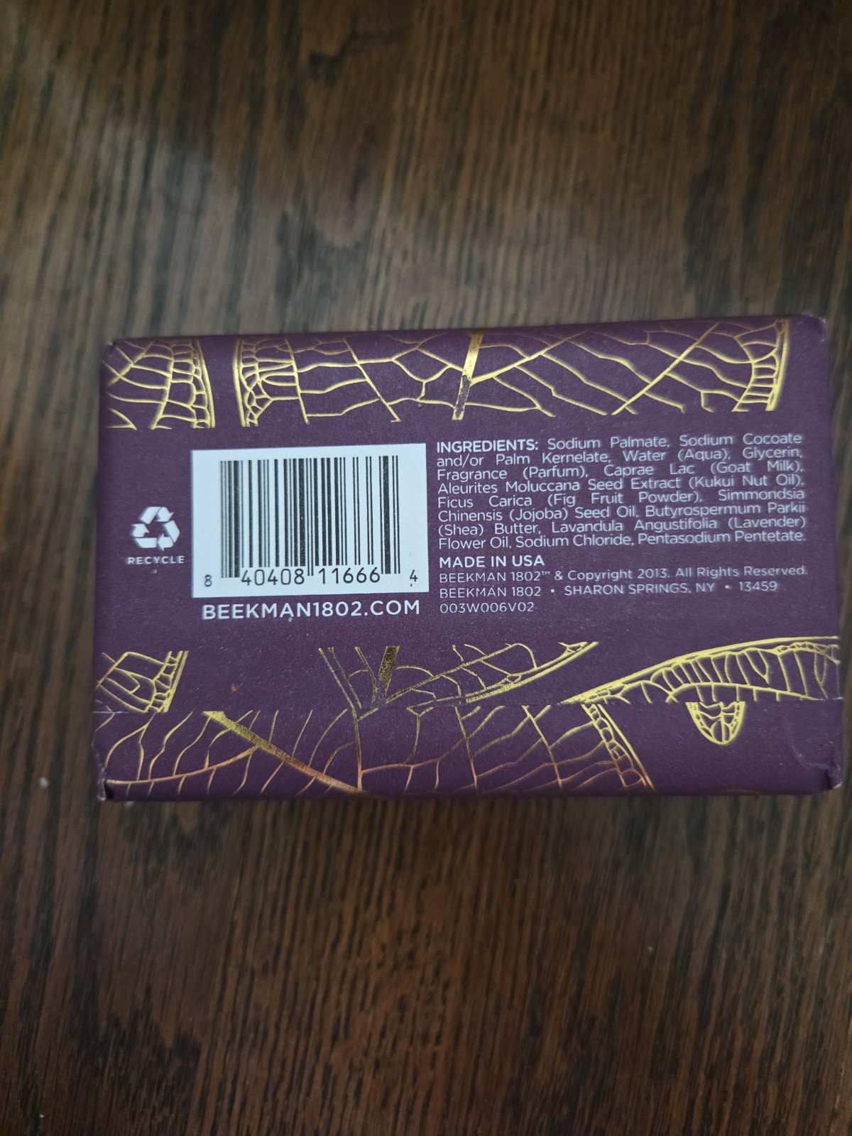 Beekman 1802 Fig Leaf Goat Milk Bar Soap 9oz Full Size Lavender Oil New