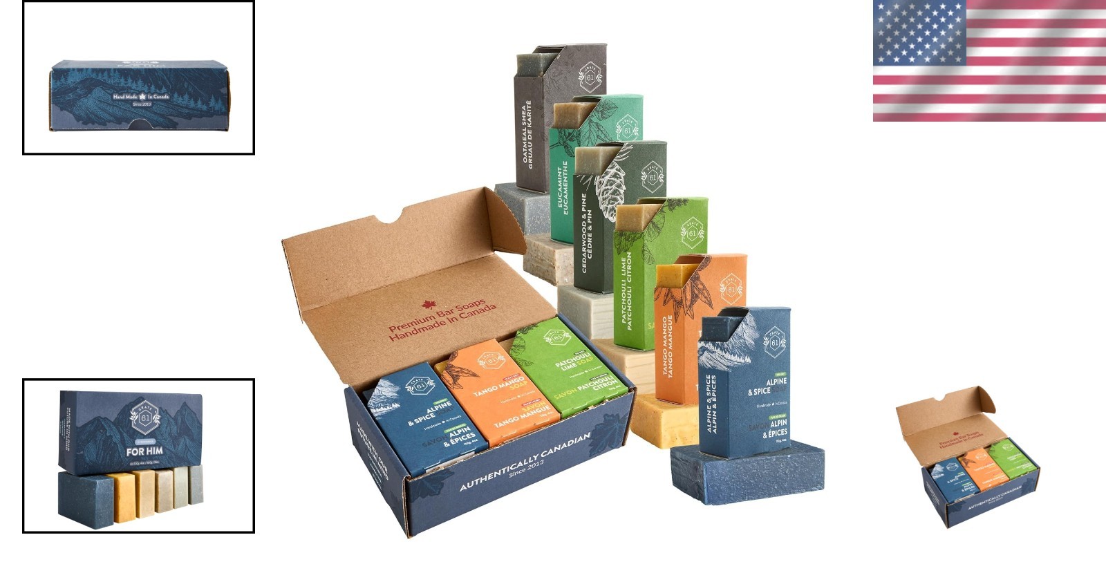 Canadian Handmade Natural Bar Soap Set – Nourishing Moisture with Scents