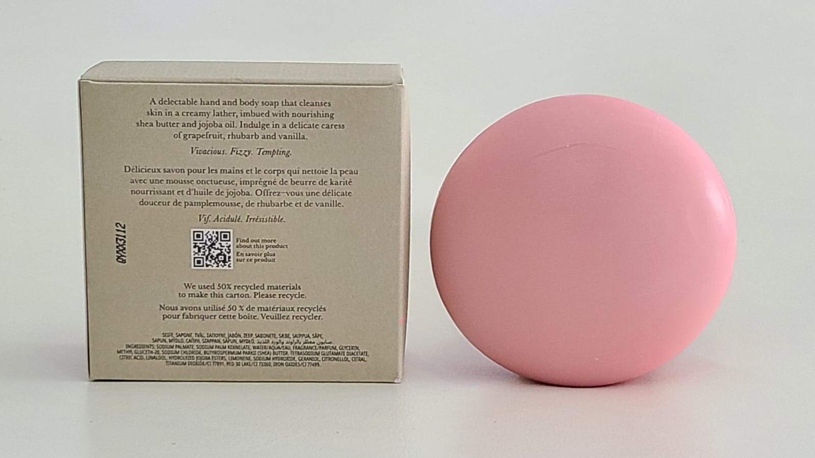Molton Brown Delicious Rhubarb & Rose Perfumed Soap 5.29 oz