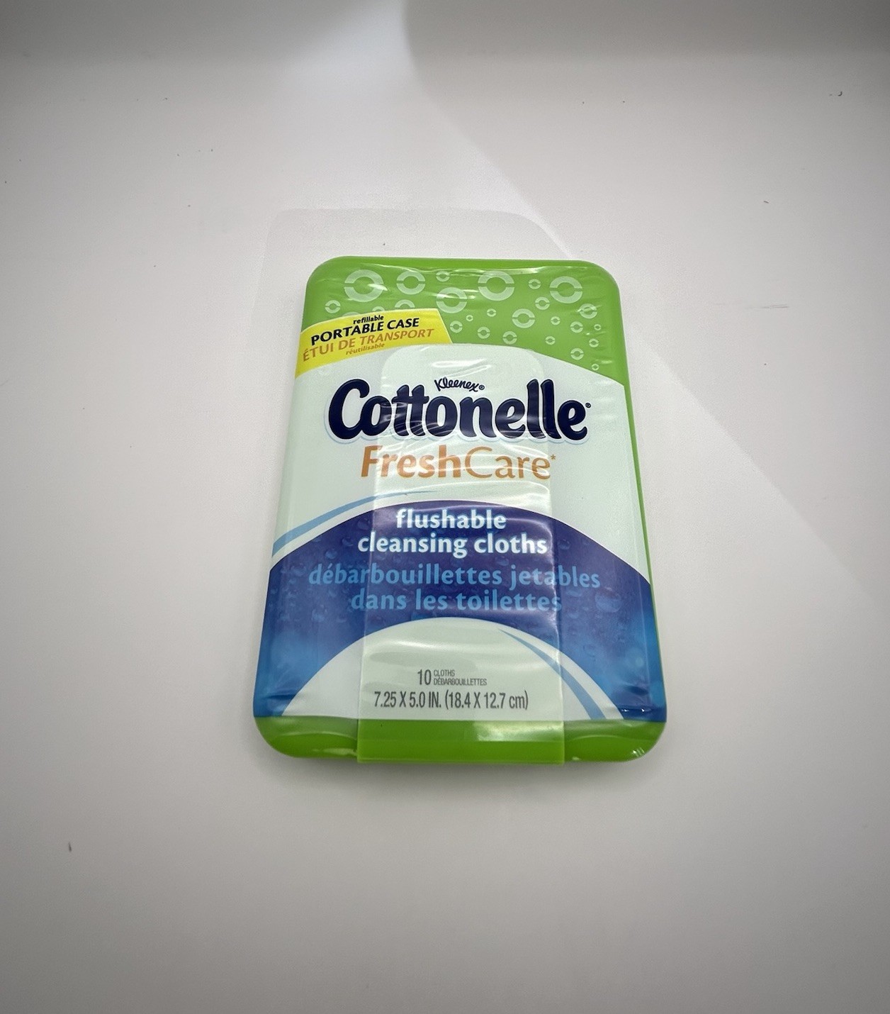 NEW Cottonelle Flushable Wet Wipes Portable Case Refillable Rare green Sealed