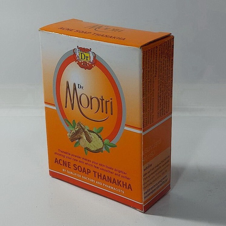 4x40g Dr. Montree Acne Soap Thanaka-Vitamin E Facial Bacteria Nourishes the Skin