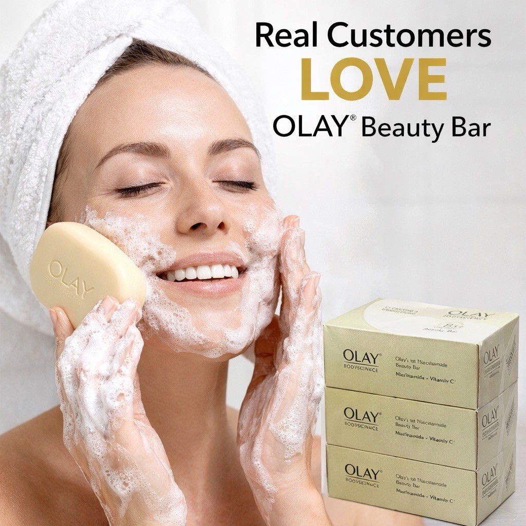 Soap Olay B3+ Vit C Niacinamide Cleansing & Brightening Beauty 8 Bar Sealed New