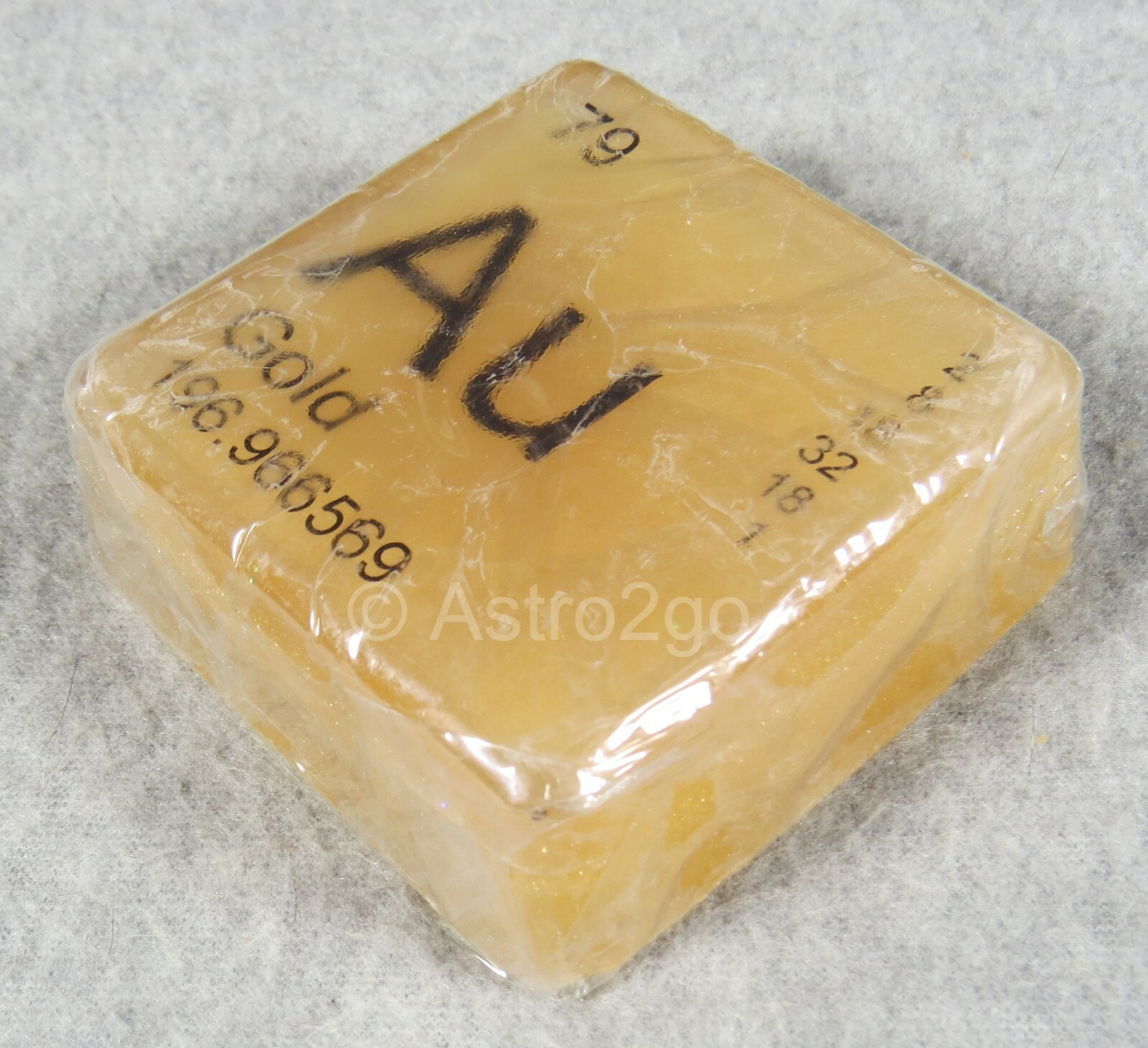 PERIODIC TABLE ELEMENT “Au” GOLD NOVELTY HAND BATH SOAP-4 oz JUST BUBBLY NEW!