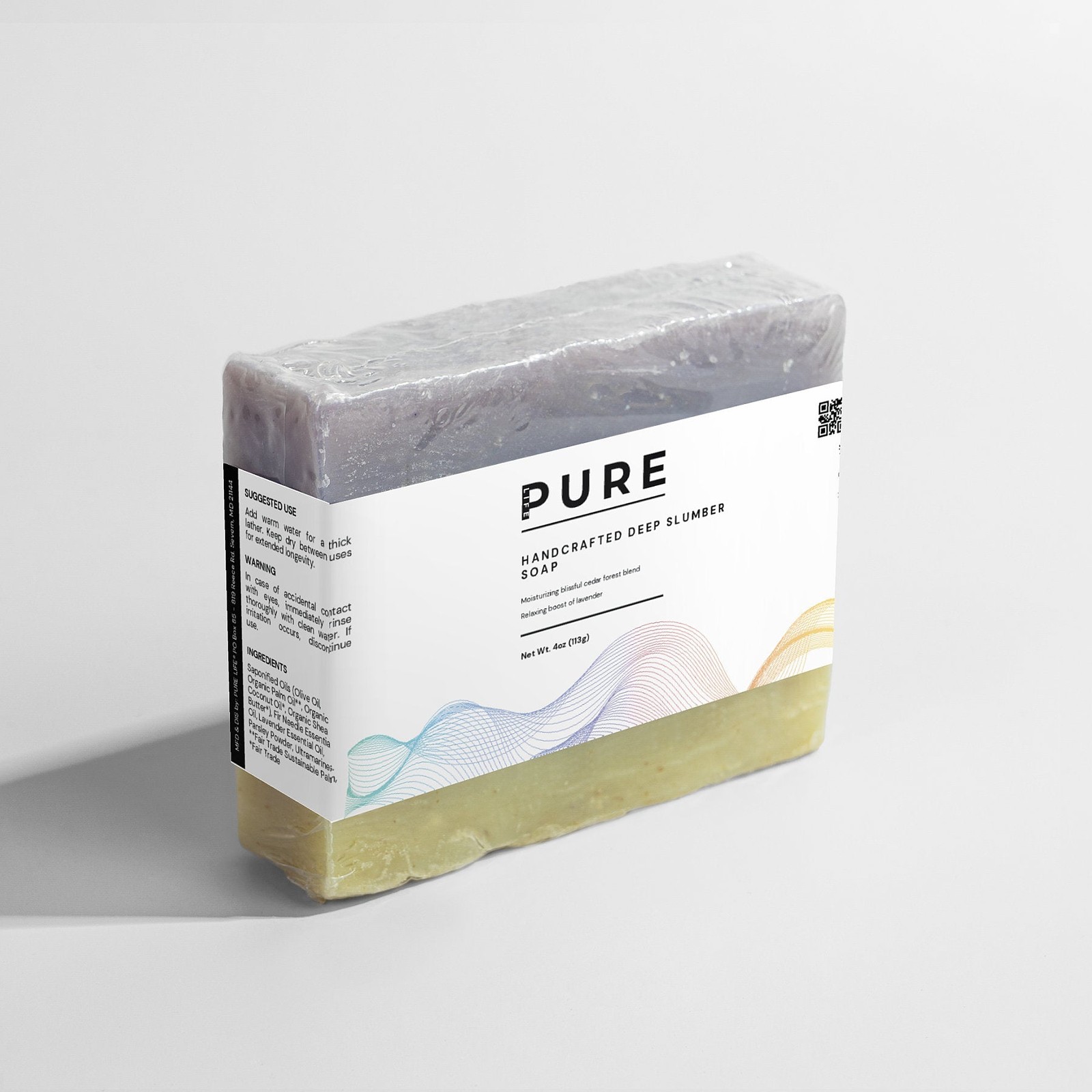 PURE LIFE Handcrafted Deep Slumber Soap Bar – 4 oz