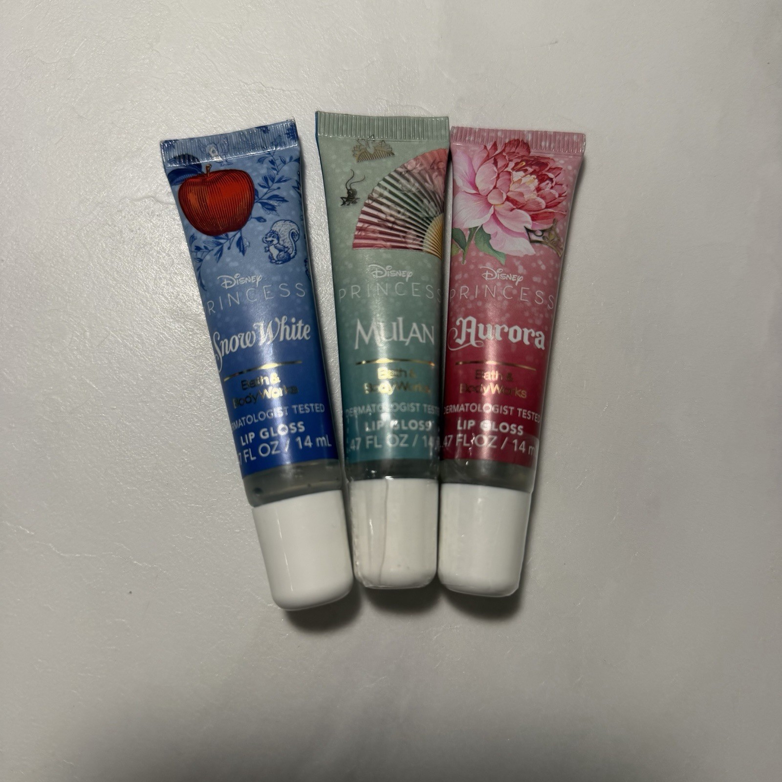 Bath and Body Works – Lip Gloss – Mulan, Aurora & Snow White – Set Of 3