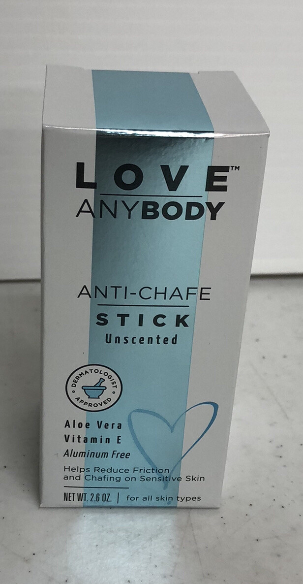 Love AnyBody Anti Chafe Stick 2.6 oz Aloe Vera Vitamin E Unscented New